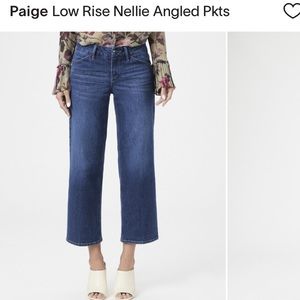 Paige low rise Nellie culotte denim jeans NWT